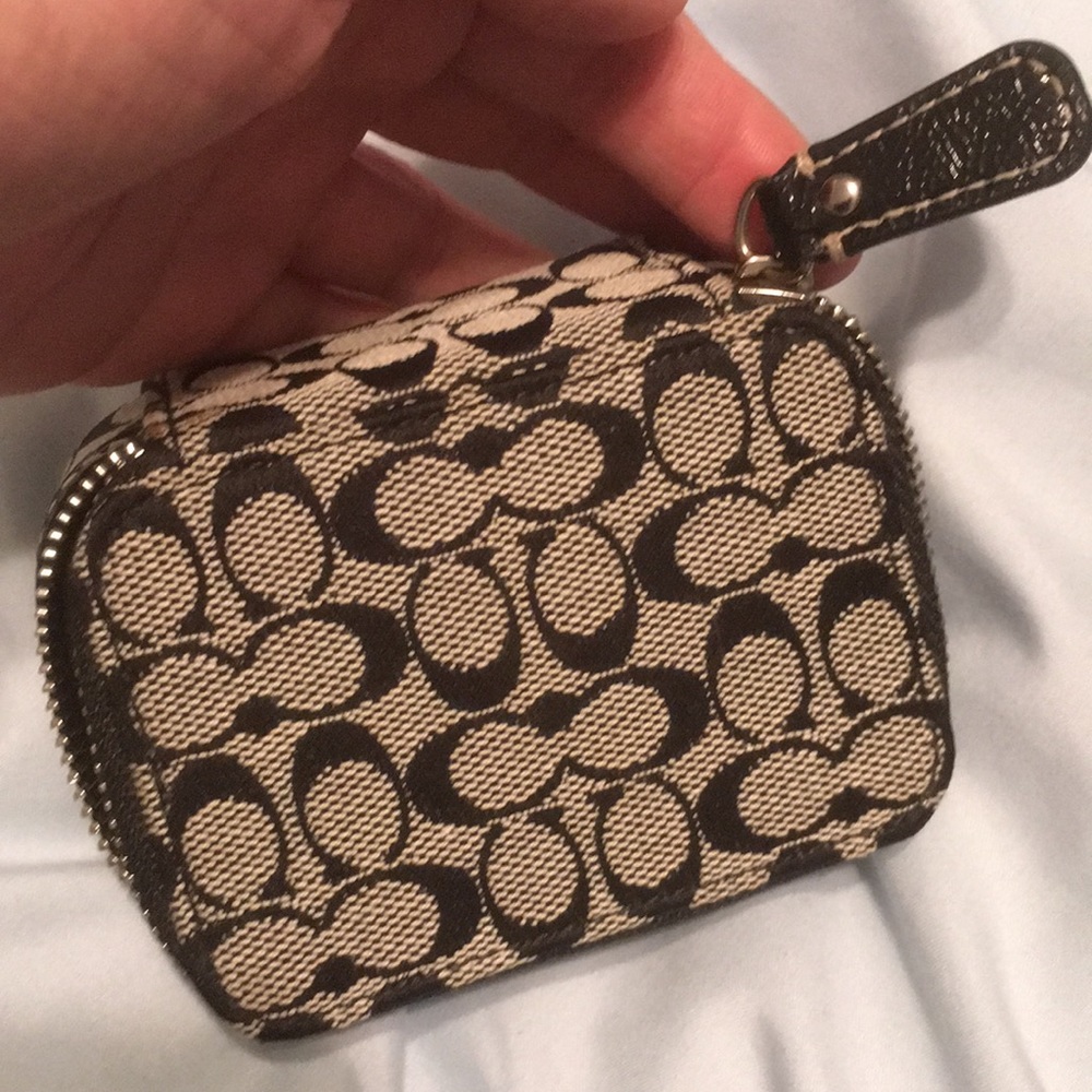 Coach zippered Pillbox